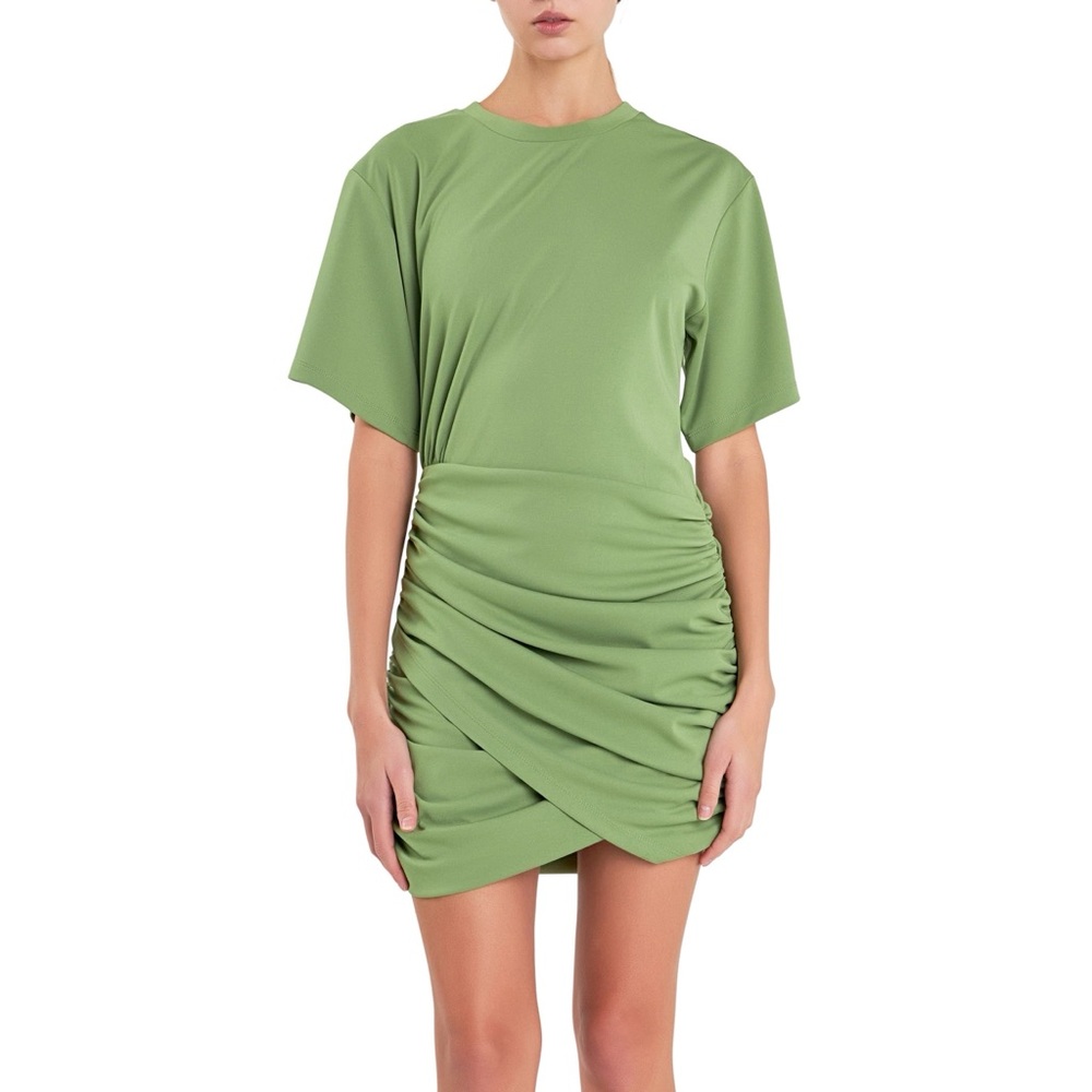 Grey Lab
Ruched Asymmetric Minidress